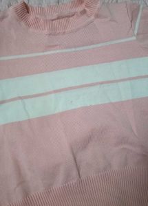 baby pink causal crop top