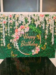 Happy Birthday Floral Backdrop