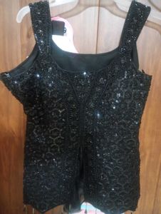 Black Beaded Blouse
