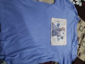 Blue T-Shirt with Sequins