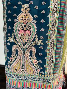 Royal delicate Embroidered Suit set with pallazo