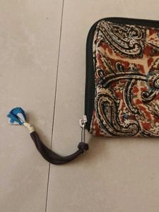 Boho Paisley Print Zipper Wallet