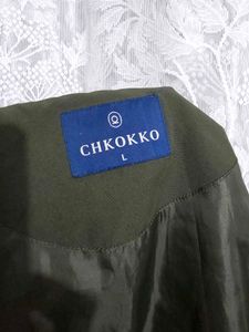 Korean Style Olive Green Hooded Jacket