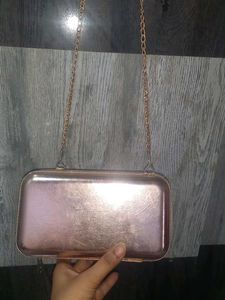 Sparkling Gold Beaded Clutch