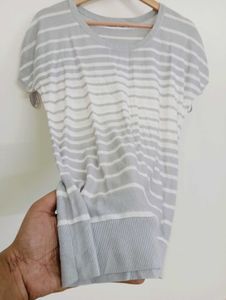 Striped Knit Tunic Top