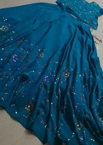 Sea Green Colour Skirt And Top Set