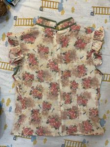 Floral Print y2k Chinese qipao top
