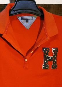 Tommy Hilfiger Orange Polo TShirt