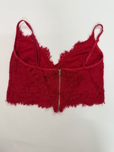 Amisu Floral Red Bralette top