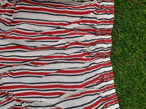 White &amp; Red Stripe Pant M Or L Size