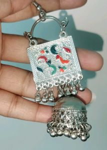 Oxidized Silver Earrings