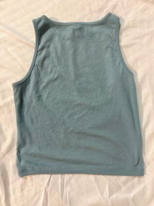 y2k Blue Sleeveless Tank Top | Size S