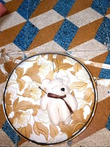 Cute Teddy Bear Round Bag