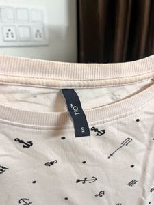 Nautical Print Crewneck Sweatshirt