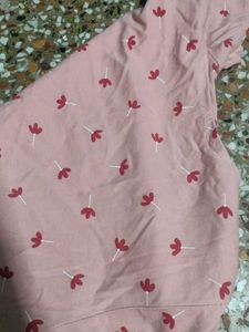 Cute Pink Floral Print Top 2 tshirt