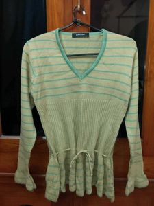Striped Knit Sweater Top