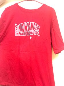 Red 'Find Wonder' Graphic T-Shirt