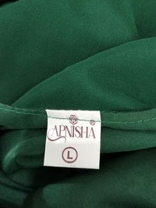 Green Embroidery Printed Dress (Women)