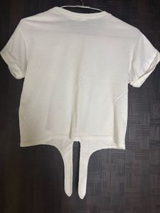 White Lace Detail T-Shirt