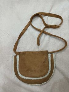 Brown Suede & Crossbody Bag