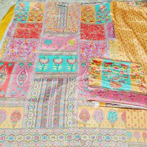 Printed Crepe Unstitched Suit