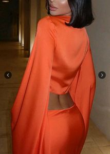 New Orange Maxi Dress for women