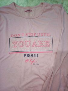 Pink Full Sleeves T Shirt
