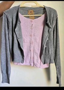 Dual color korean Cardigan