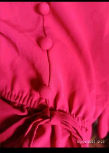 Red Ruffle Sleeve Top