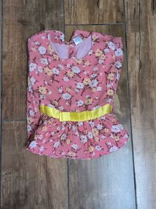 Girls Floral Print Dress