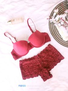 Maroon Bra &amp; Panty Set