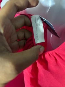 Zara Vibrant Pink Spaghetti Strap Top