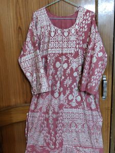 Elegant Kurti with Intricate Silver Print
