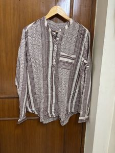 Boho Print Button-Up Tunic