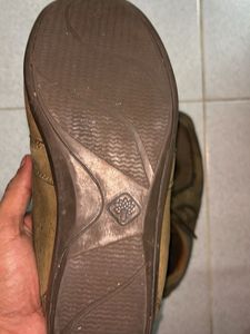WOODLAND OLIVE Leather Lace-Up Casual Shoes