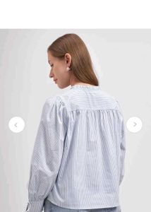 RED TOKYO TALKIES Blue and White Striped Top