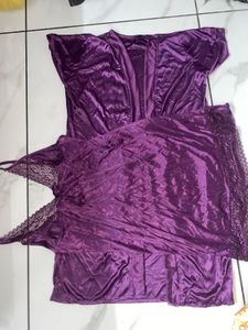 Elegant Silk Nightwear Set💜😍