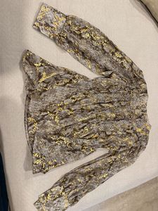Sheer Snake Print Tunic Top