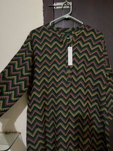 Stylish Geometric Print Kurta