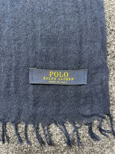 Navy Blue Scarf with Red Polo Logo