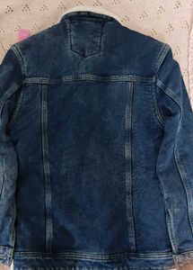 Stylish furr Denim Jacket with Sherpa Collar