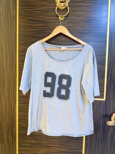 Grey '98' Graphic T-Shirt