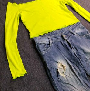 Neon Green Crop Top