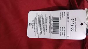 S size Red Ruched Strapless Top