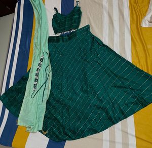 Green Lehenga Navratri