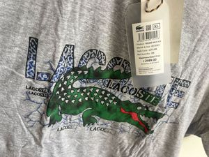 Lacoste Grey T-Shirt with Crocodile Logo