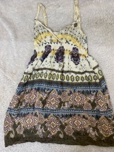 Y2K Boho Print Summer Dress