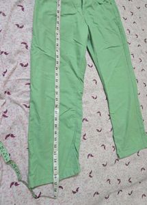 Light Green Casual Pants