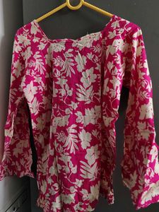 Vibrant Floral Print Kurta