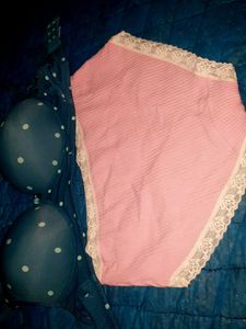 Cute Polka Dot Bra &amp; Pink Lace Panty Set